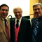 Emcee Teddy Bart with George Plaster (L) and show producer Rick Schrand (R)