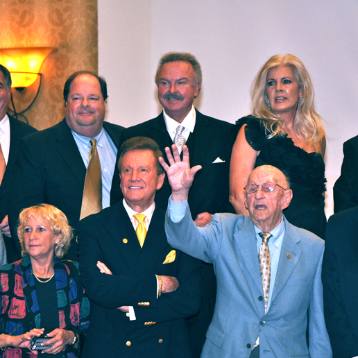 The inaugural inductees and their presenters.