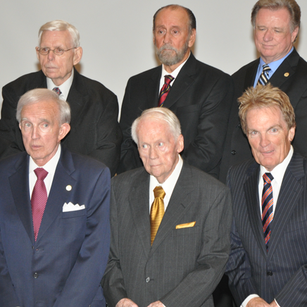 The inaugural inductees and their presenters.
